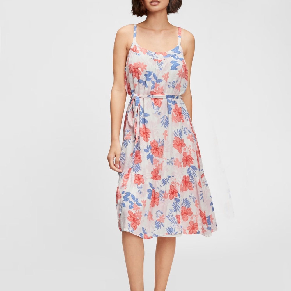 GAP Tiered Floral Midi Dress